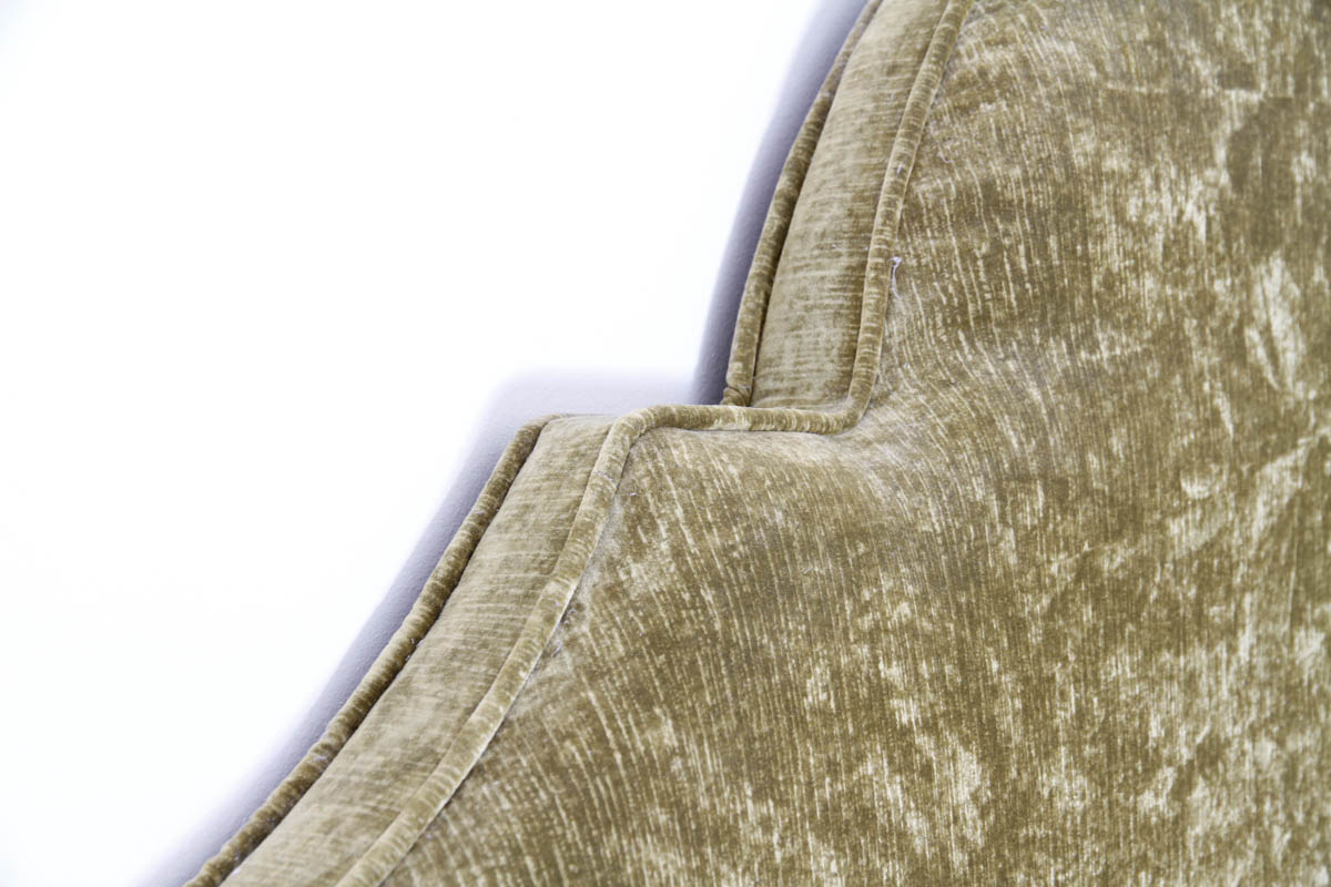 Green Velour King Size Headboard EBTH