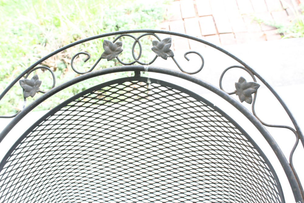 Vintage Wrought Iron Outdoor Table and Chairs EBTH