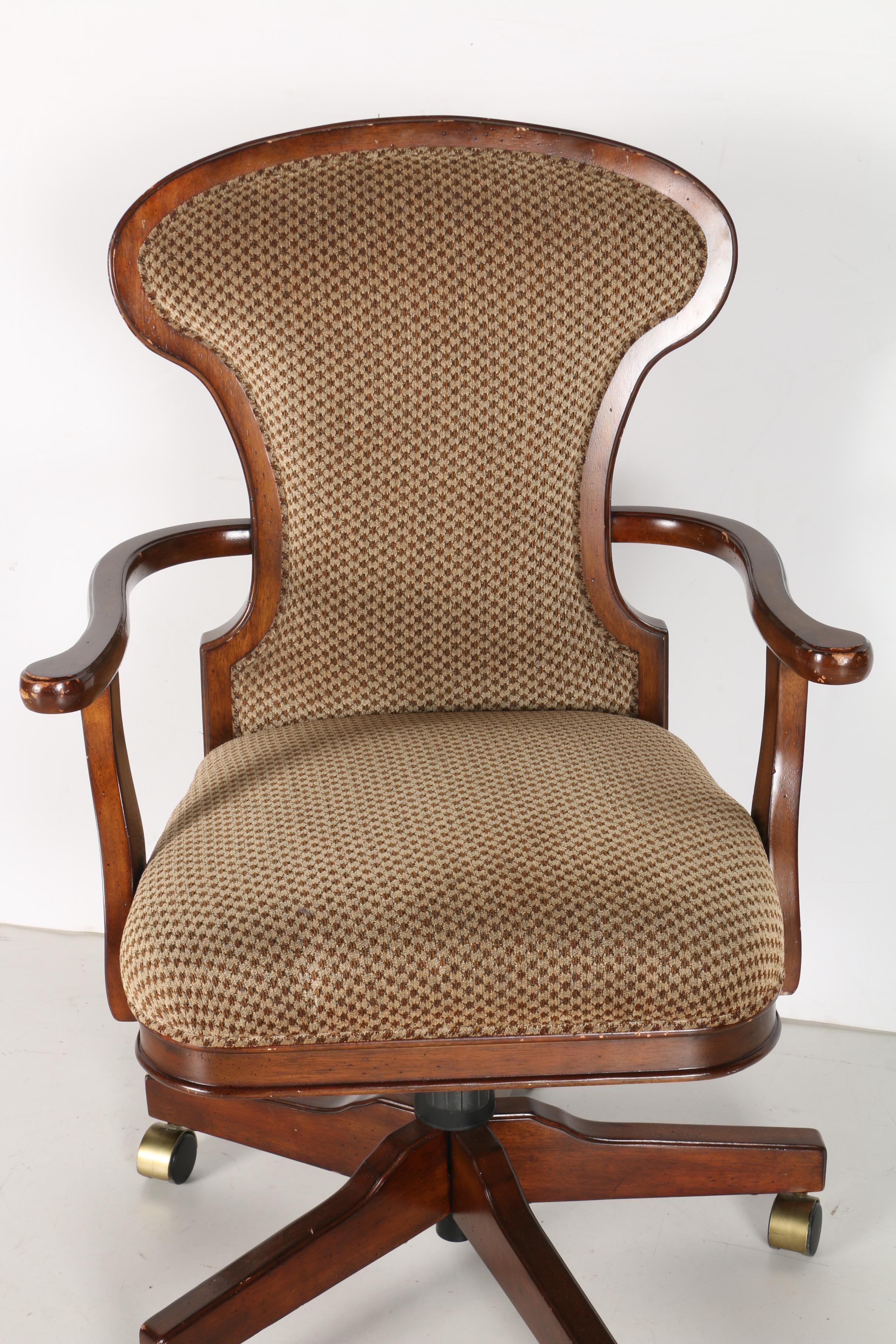Bombay Upholstered Wood Office Chair EBTH