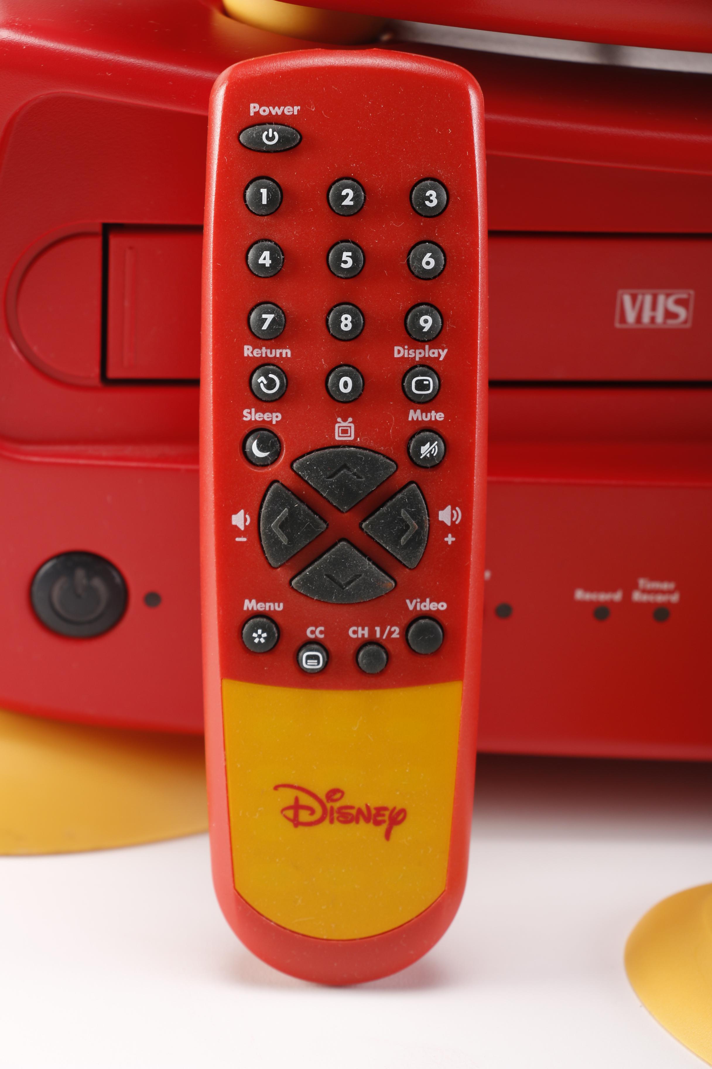 Disney Mickey Mouse Theme Television and Matching VHS/DVD Player EBTH