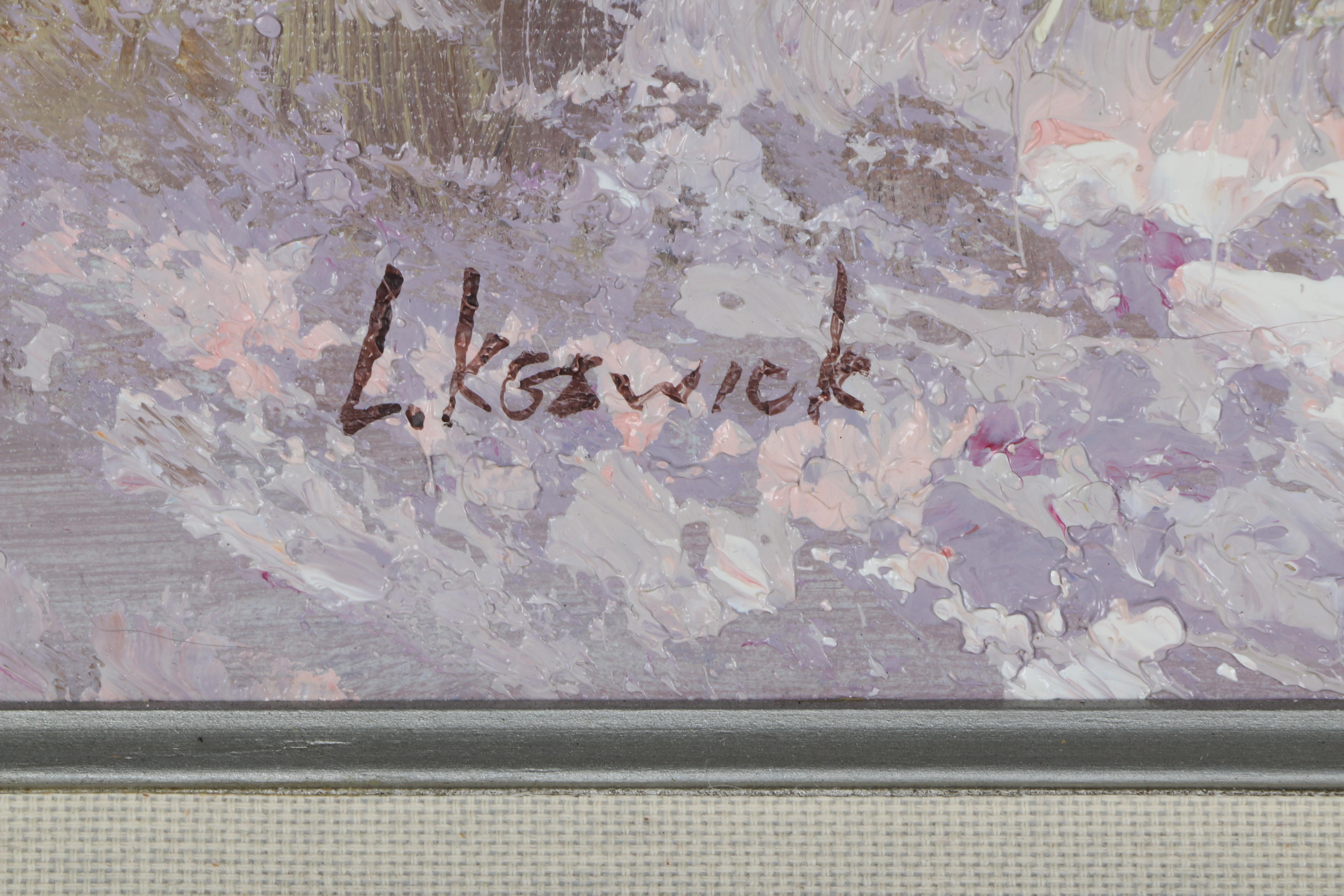 L. Keswick Oil Painting of a Girl at the Beach EBTH