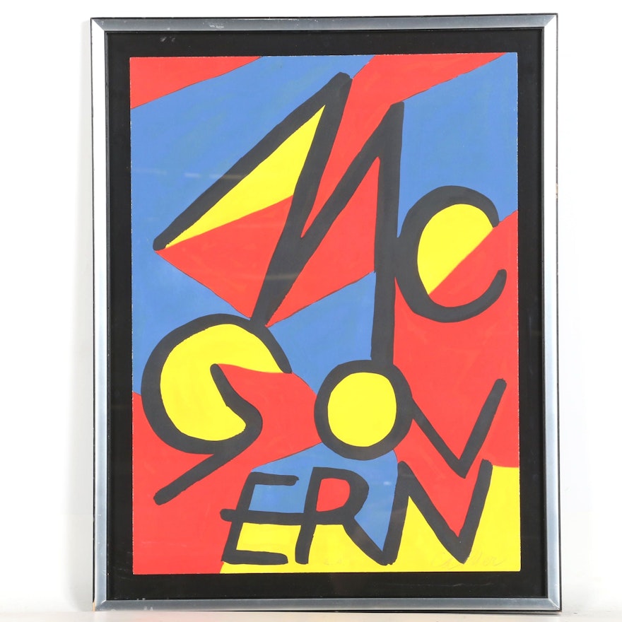 Alexander Calder Signed Artist Proof Lithograph "McGovern"
