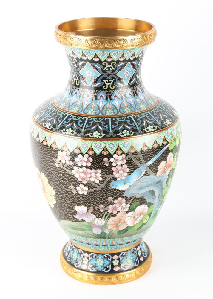 Large Cloisonné Urns EBTH