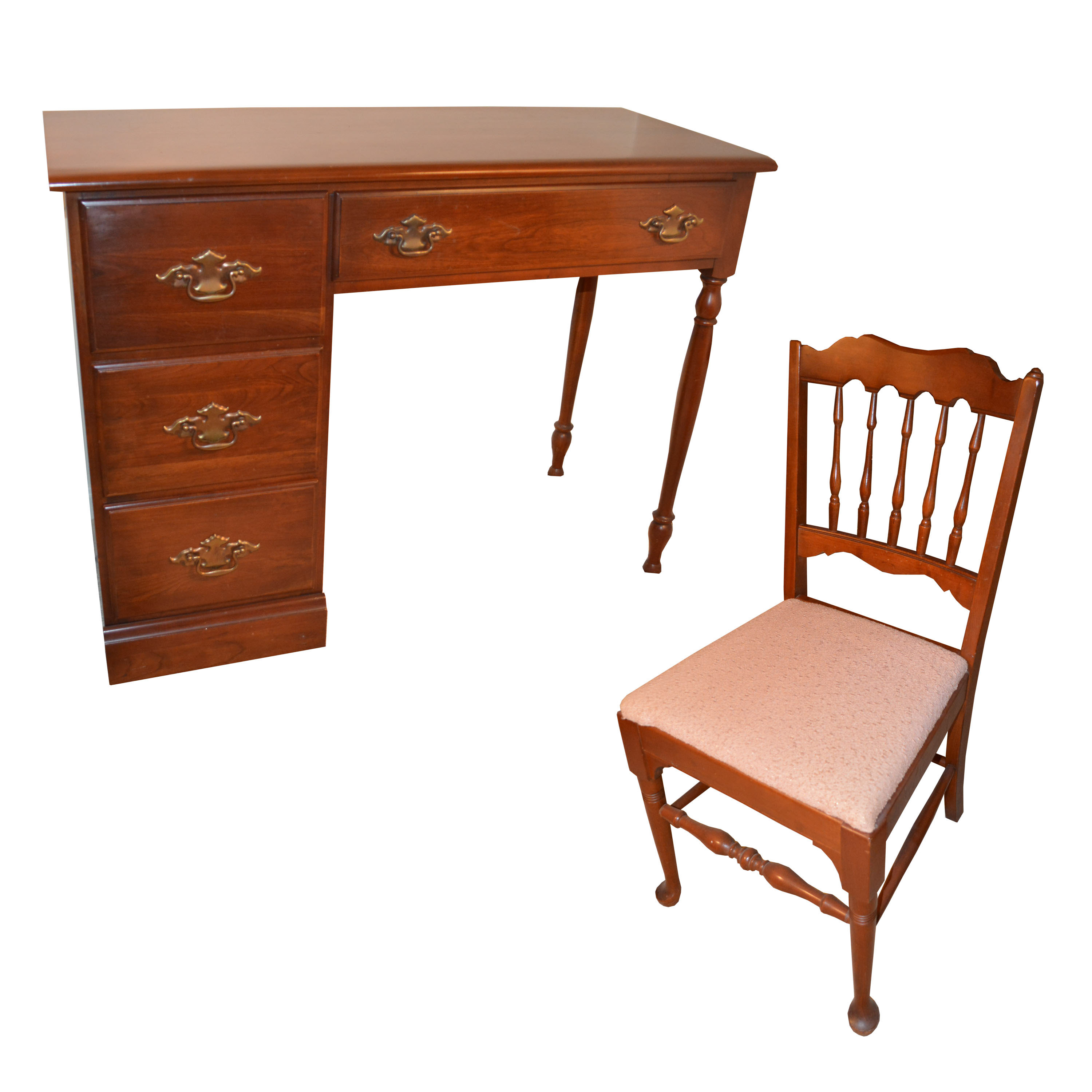 "Cherry House" Writing Desk With Chair by YoungHinkle EBTH