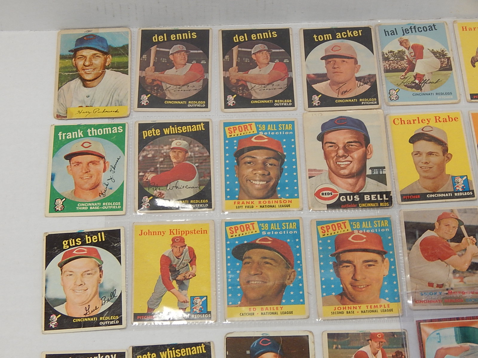1950s TOPPS Cincinnati Reds Baseball Card Collection EBTH