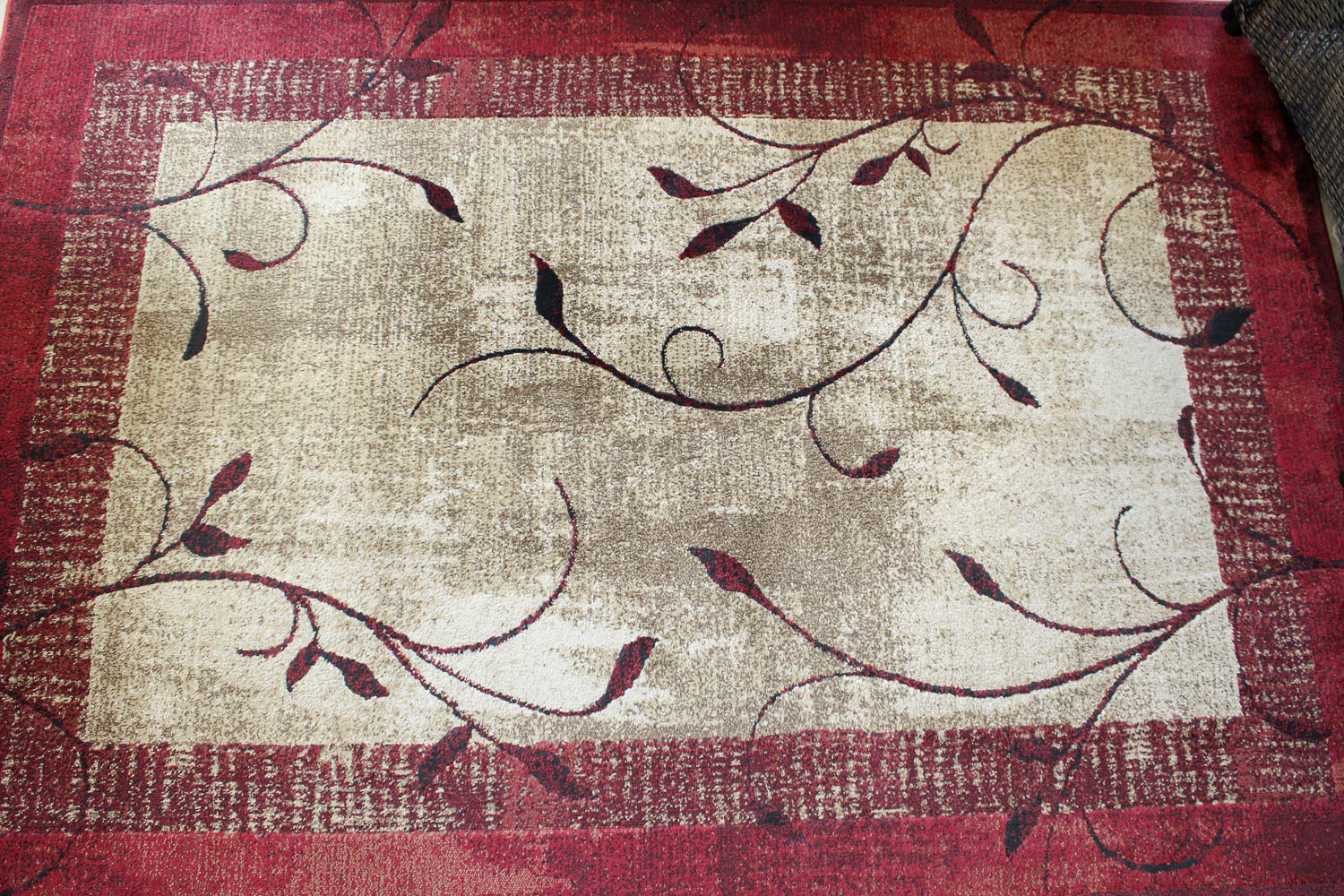 Allen + Roth "Tinsley Red" Contemporary Area Rug EBTH