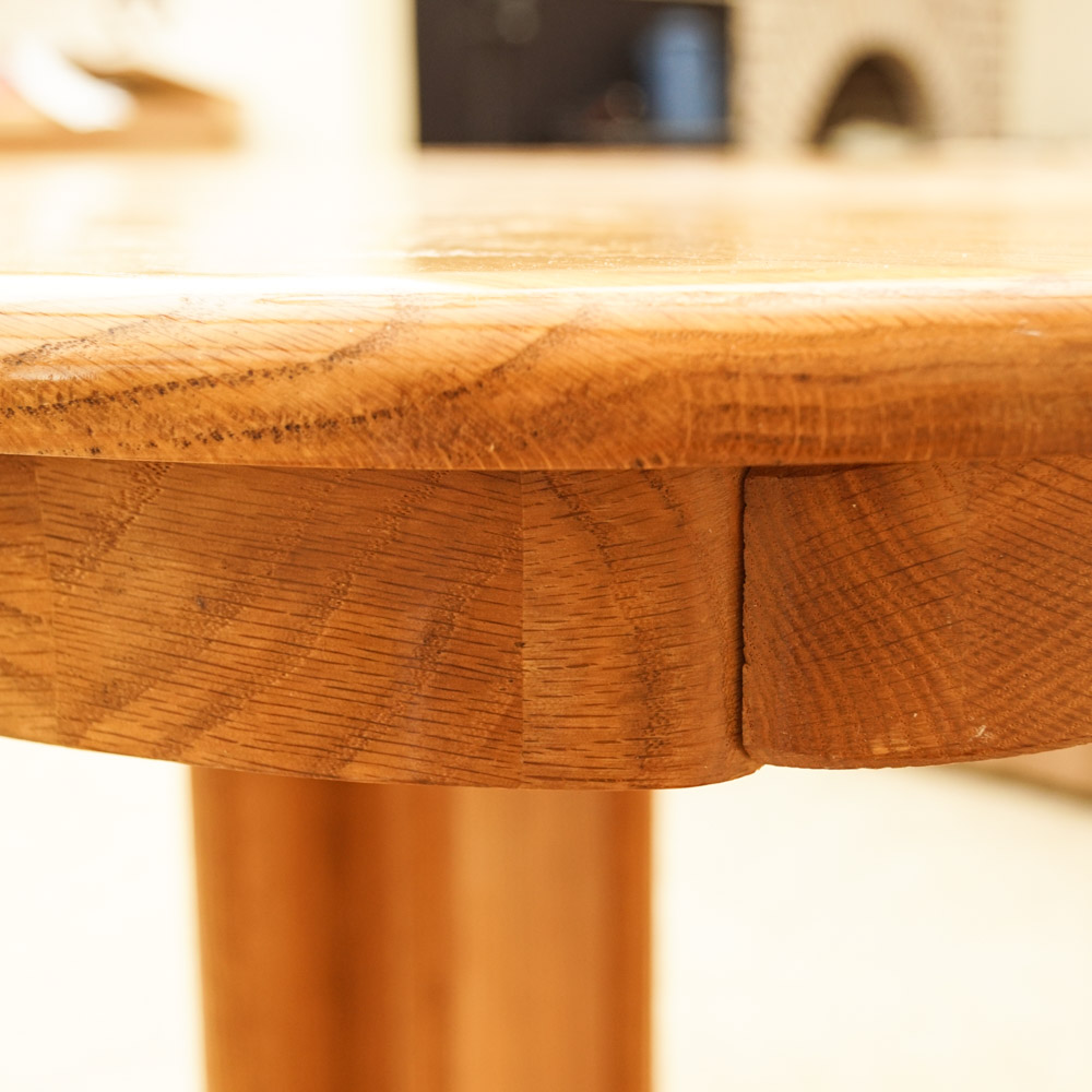 Oak DoublePedestal Dining Table EBTH