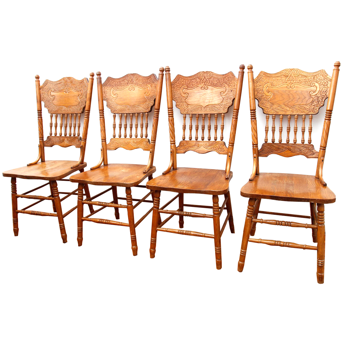 Pressed Back Oak Dining Chairs EBTH