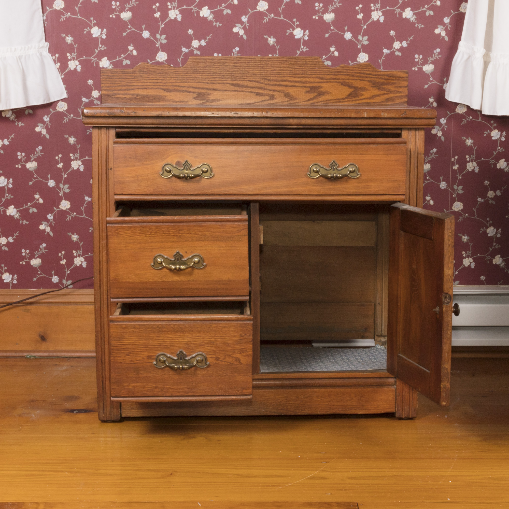 Antique Oak Nightstand EBTH