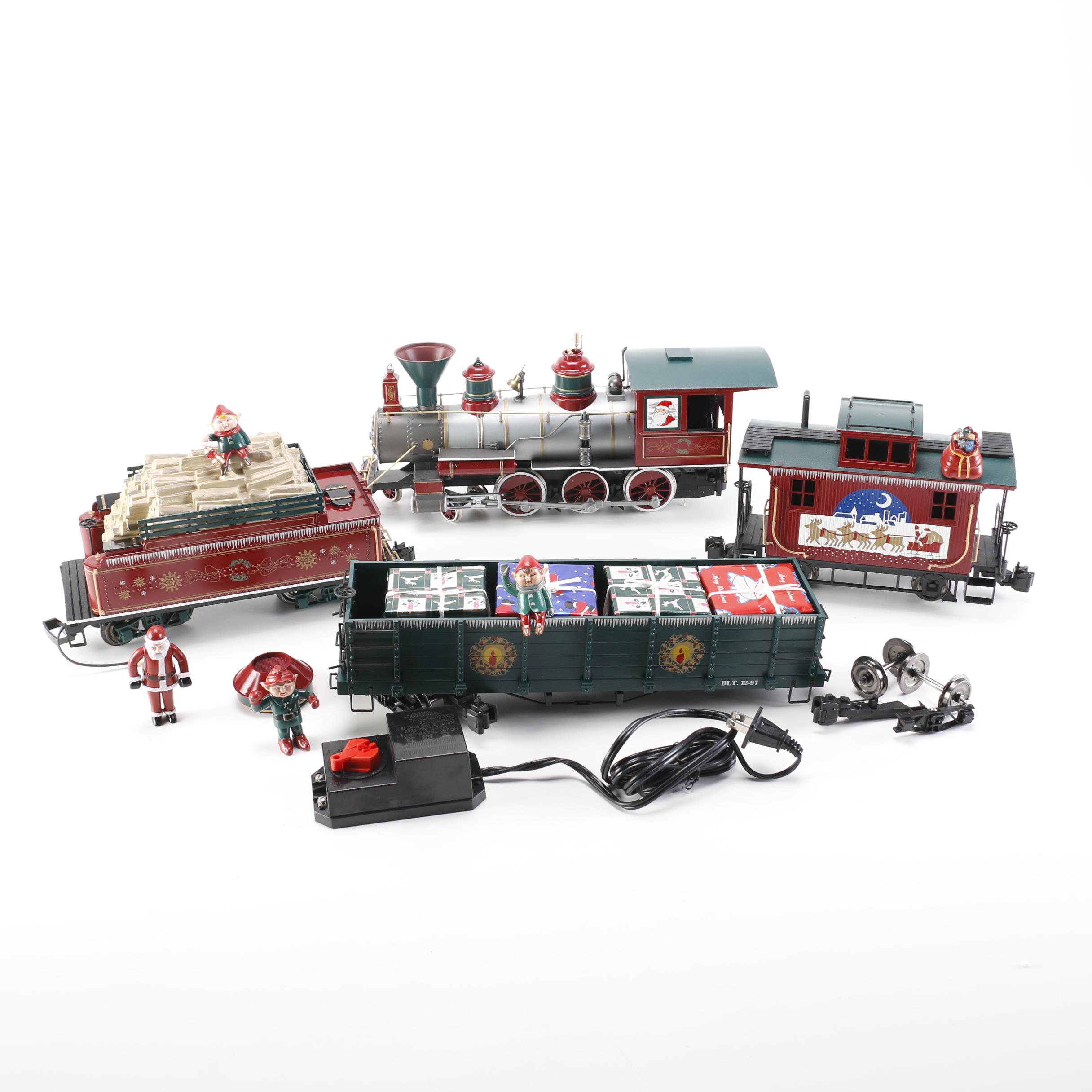 white christmas train set