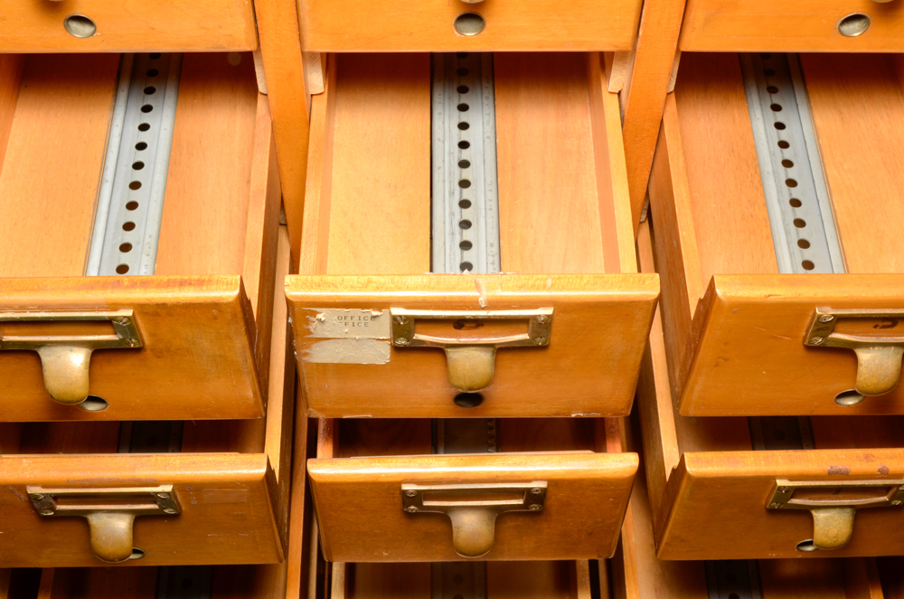Vintage Library Card Catalog EBTH