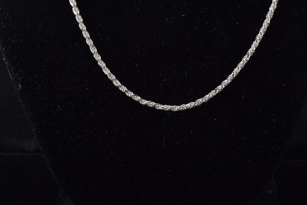 Sterling Silver Rope Chain EBTH