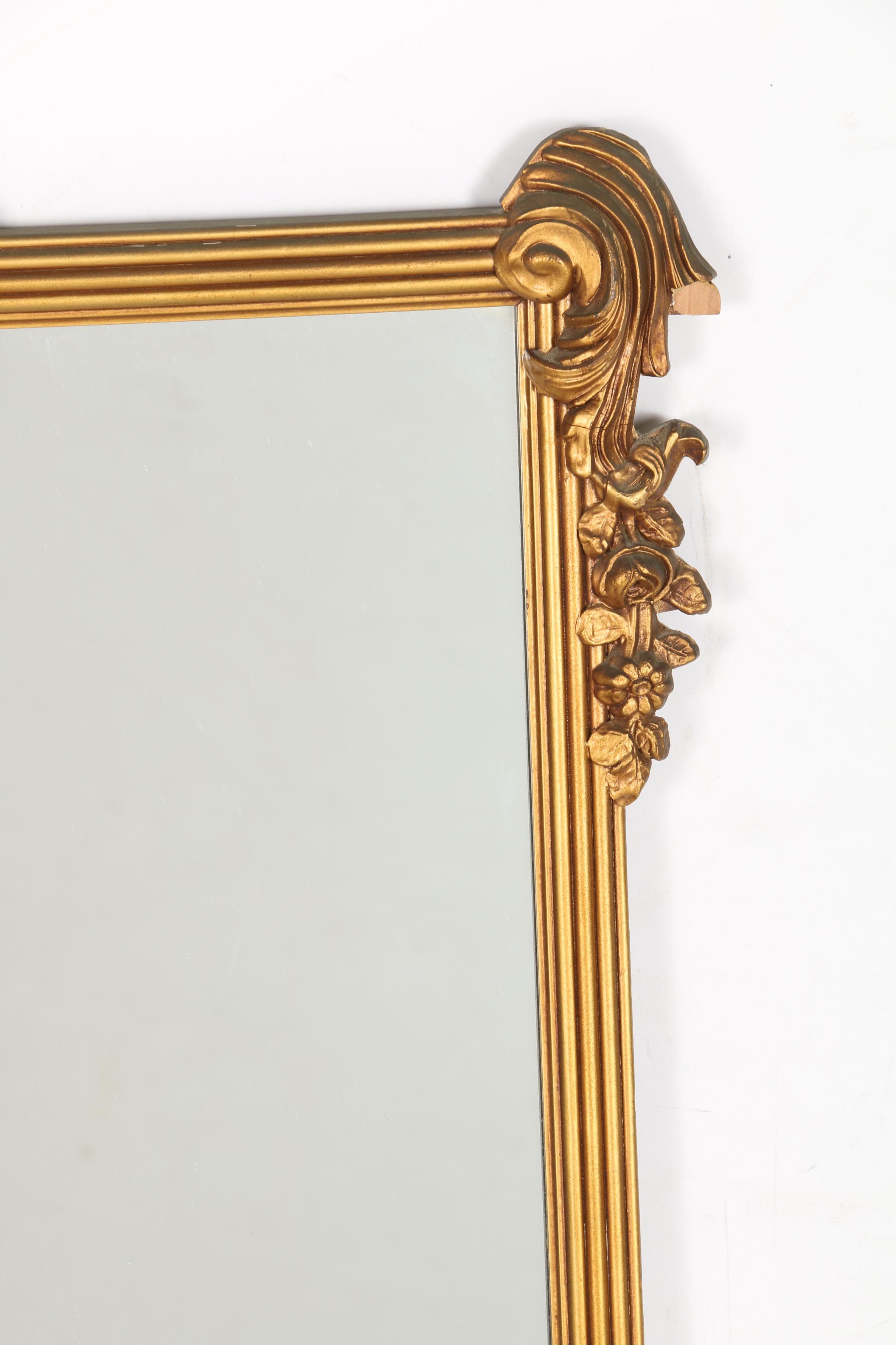 Vintage Plate Glass Wall Mirror by Binswanger EBTH