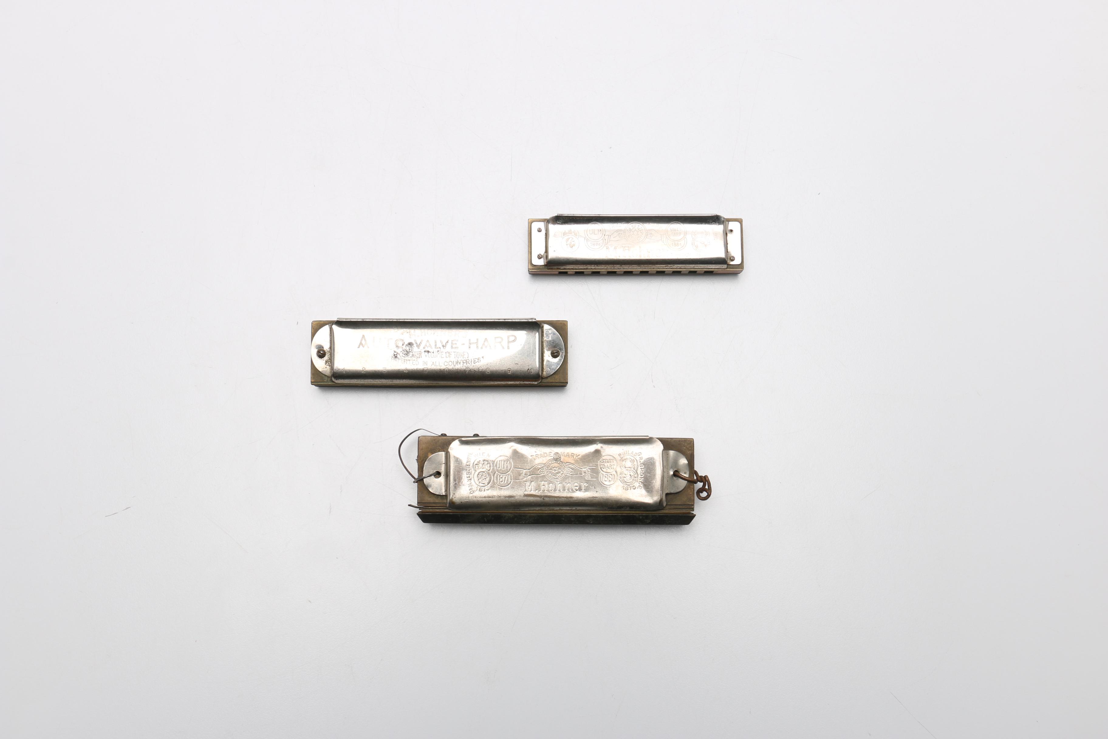 Vintage M. Hohner Chromonica and AutoValveHarp Harmonicas EBTH
