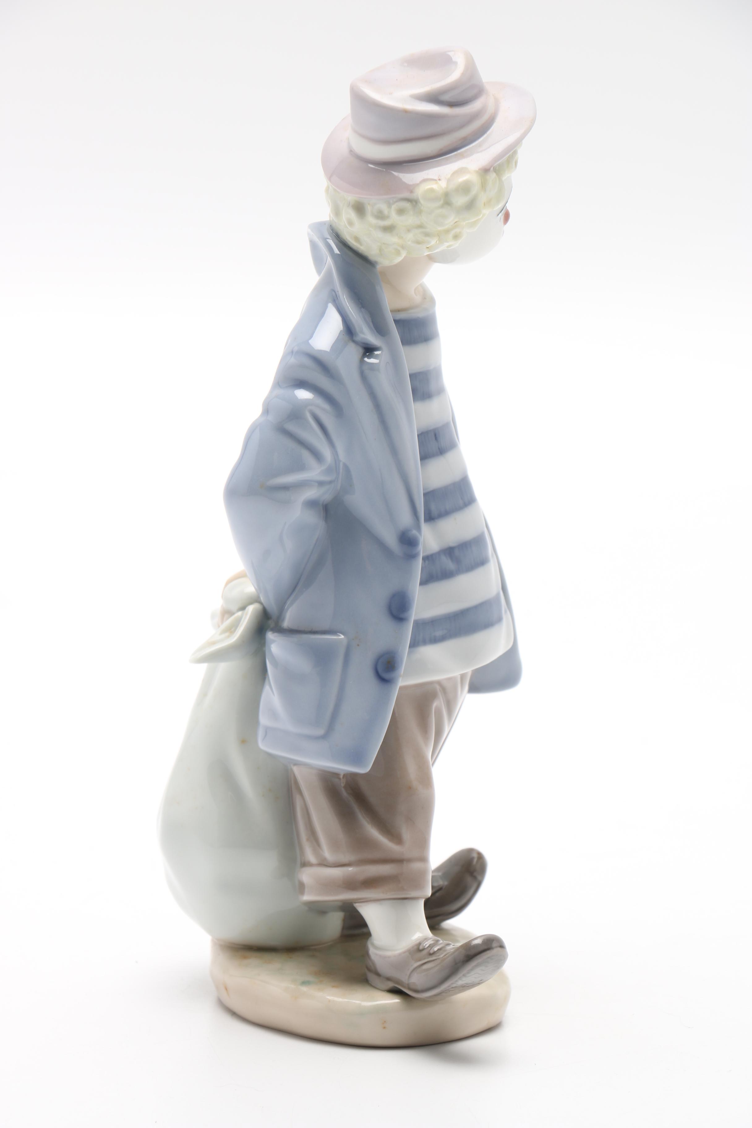 Lladro Collectors Society Porcelain Figurine "Little Traveler Hobo Clown" EBTH