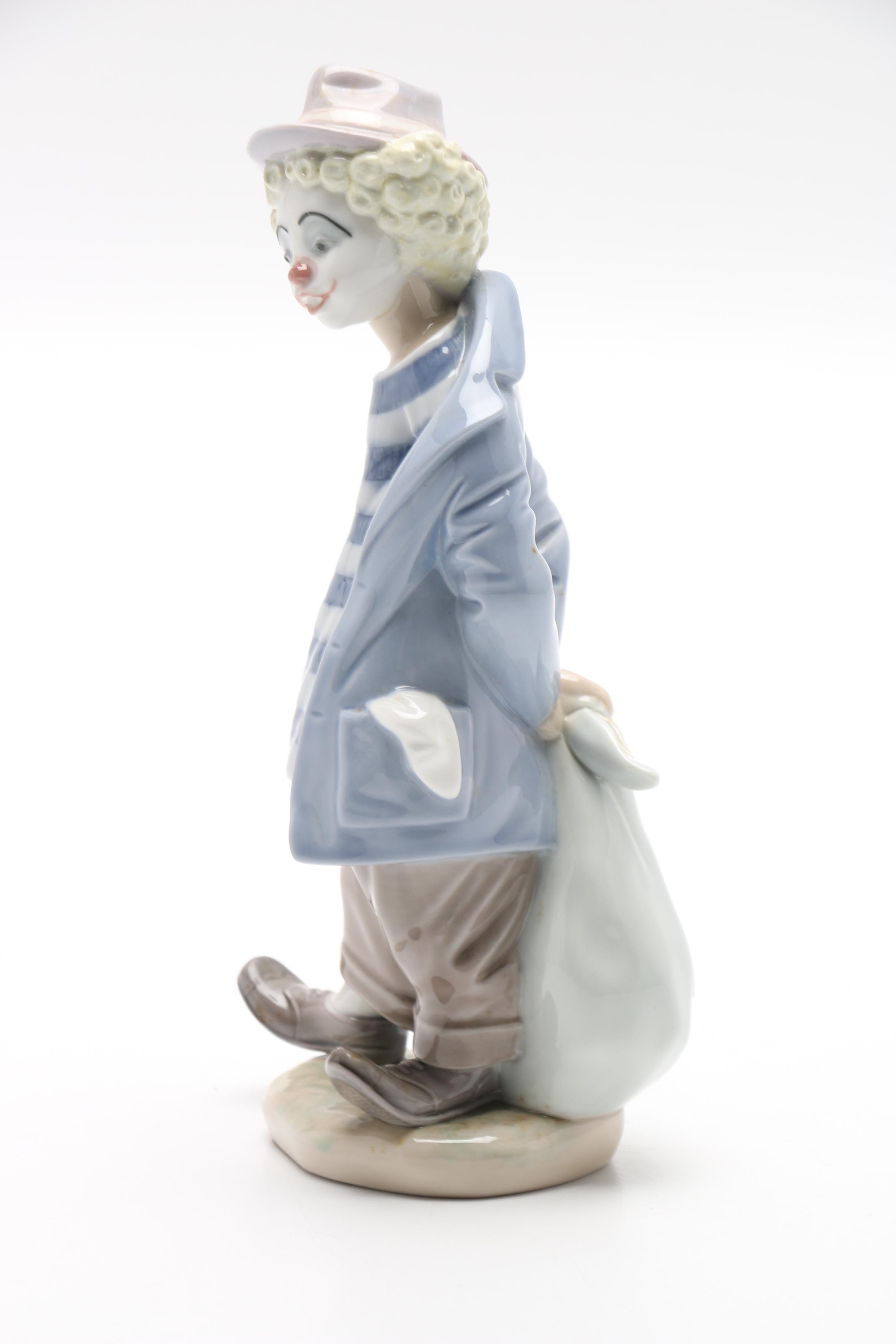 Lladro Collectors Society Porcelain Figurine "Little Traveler Hobo Clown" EBTH