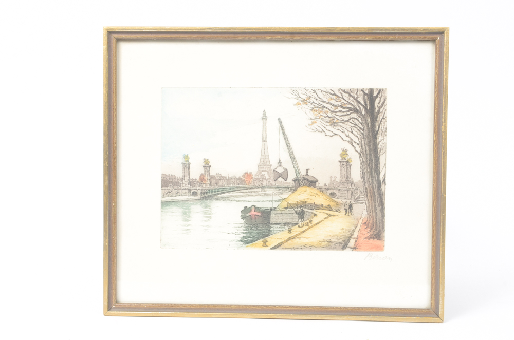 Signed Color Etchings of Paris | EBTH