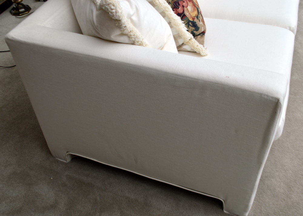 Upholstered White Sofa and Loveseat EBTH