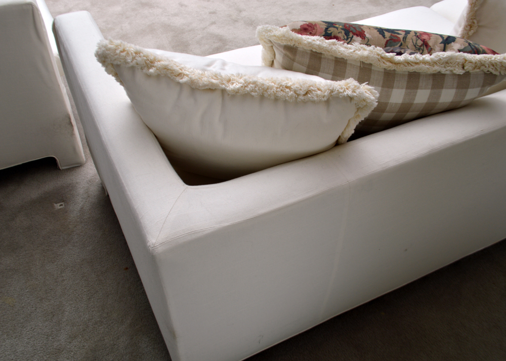 Upholstered White Sofa and Loveseat EBTH