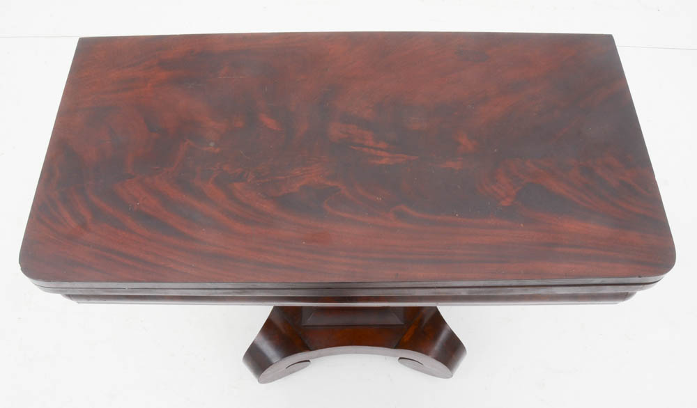 Antique American Empire Mahogany Game Table EBTH