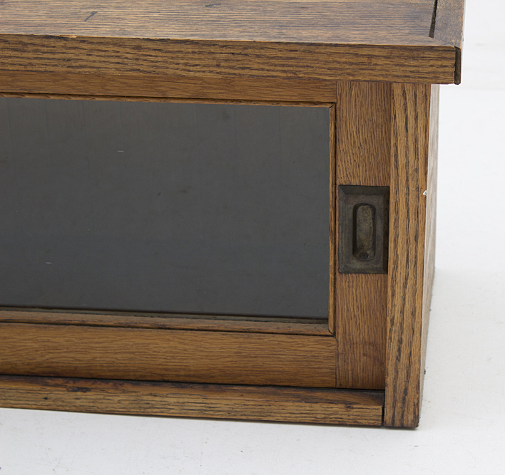 Antique Oak Display Case EBTH