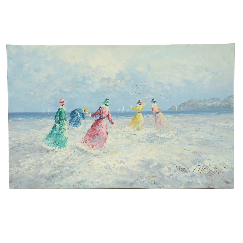 Marie Charlotte Original Oil Painting On Canvas Ebth