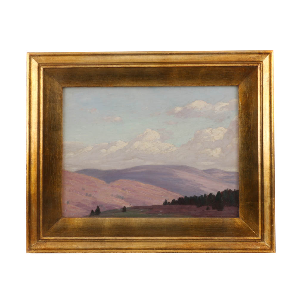 Blue Ridge Mountains Oil Painting By Andrew Schwartz B 1867 Ebth