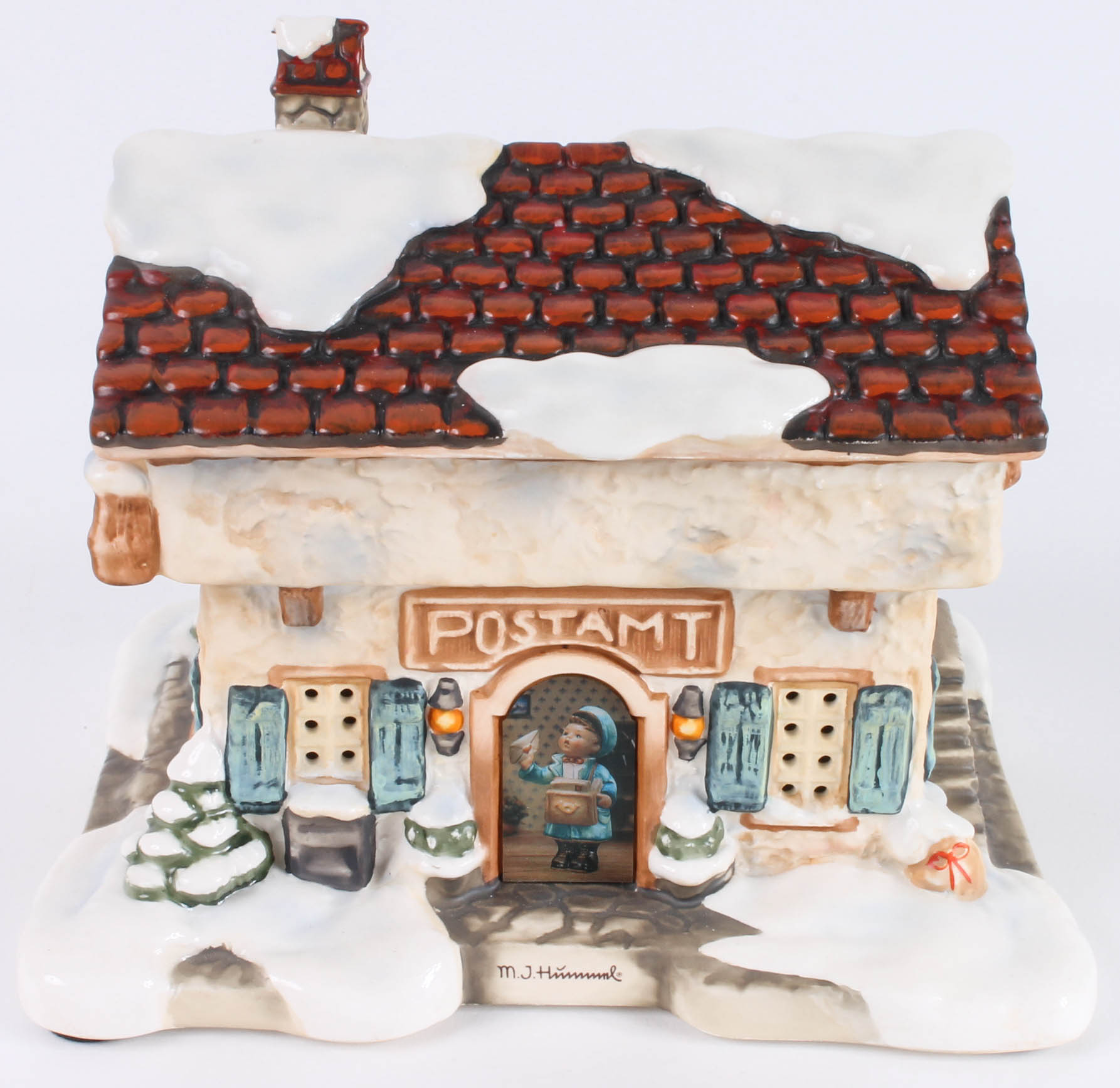 Three Hummel Christmas Village Building Figurines EBTH