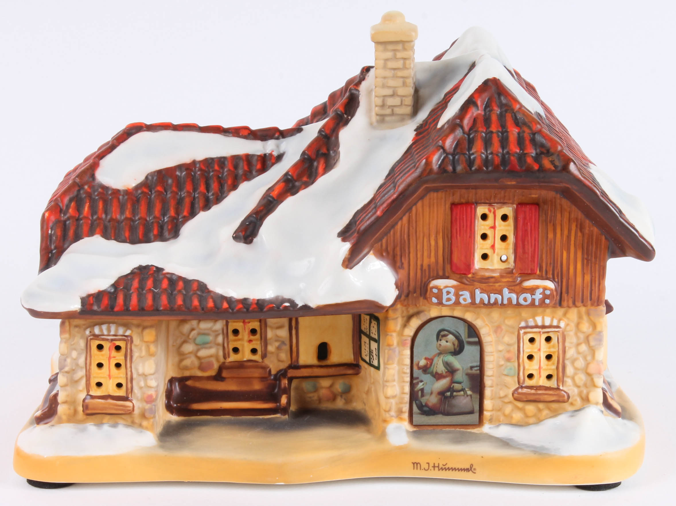 Three Hummel Christmas Village Building Figurines EBTH