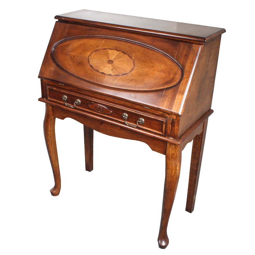 Federal Style Cherry Secretary Desk By Ashley Ebth