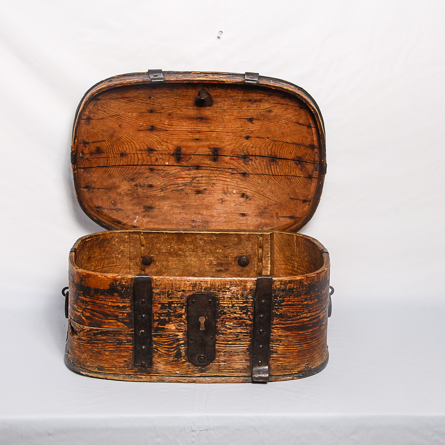 Large Antique Oak Document Box with Metal Fastenings and Key EBTH