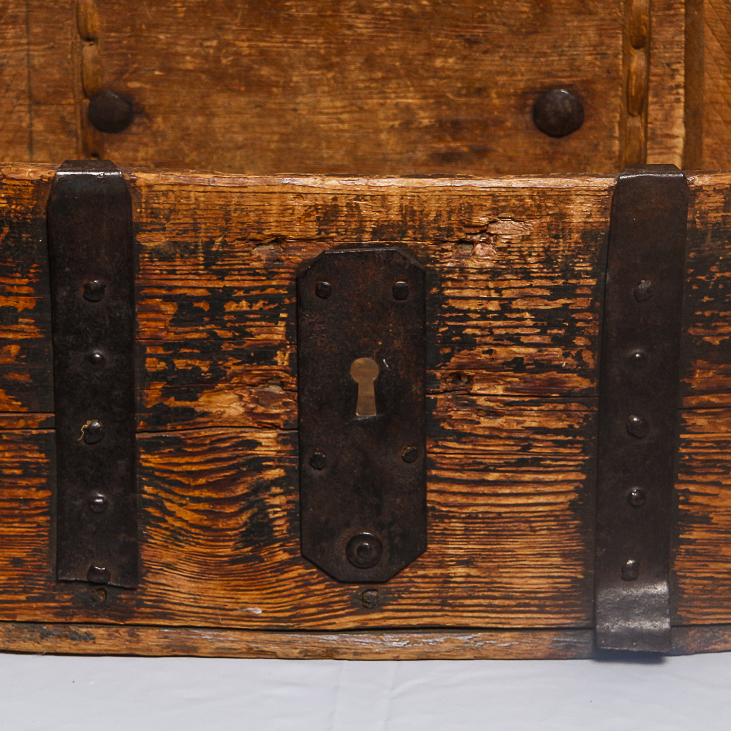 Large Antique Oak Document Box with Metal Fastenings and Key EBTH