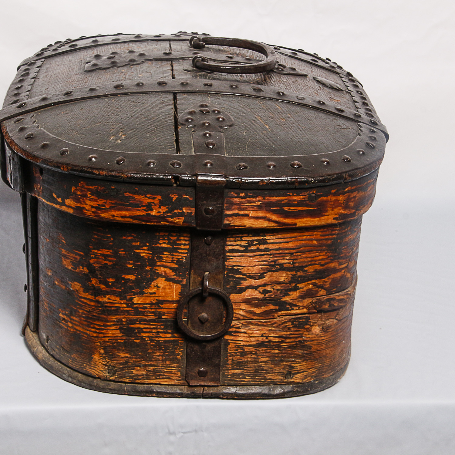 Large Antique Oak Document Box with Metal Fastenings and Key EBTH