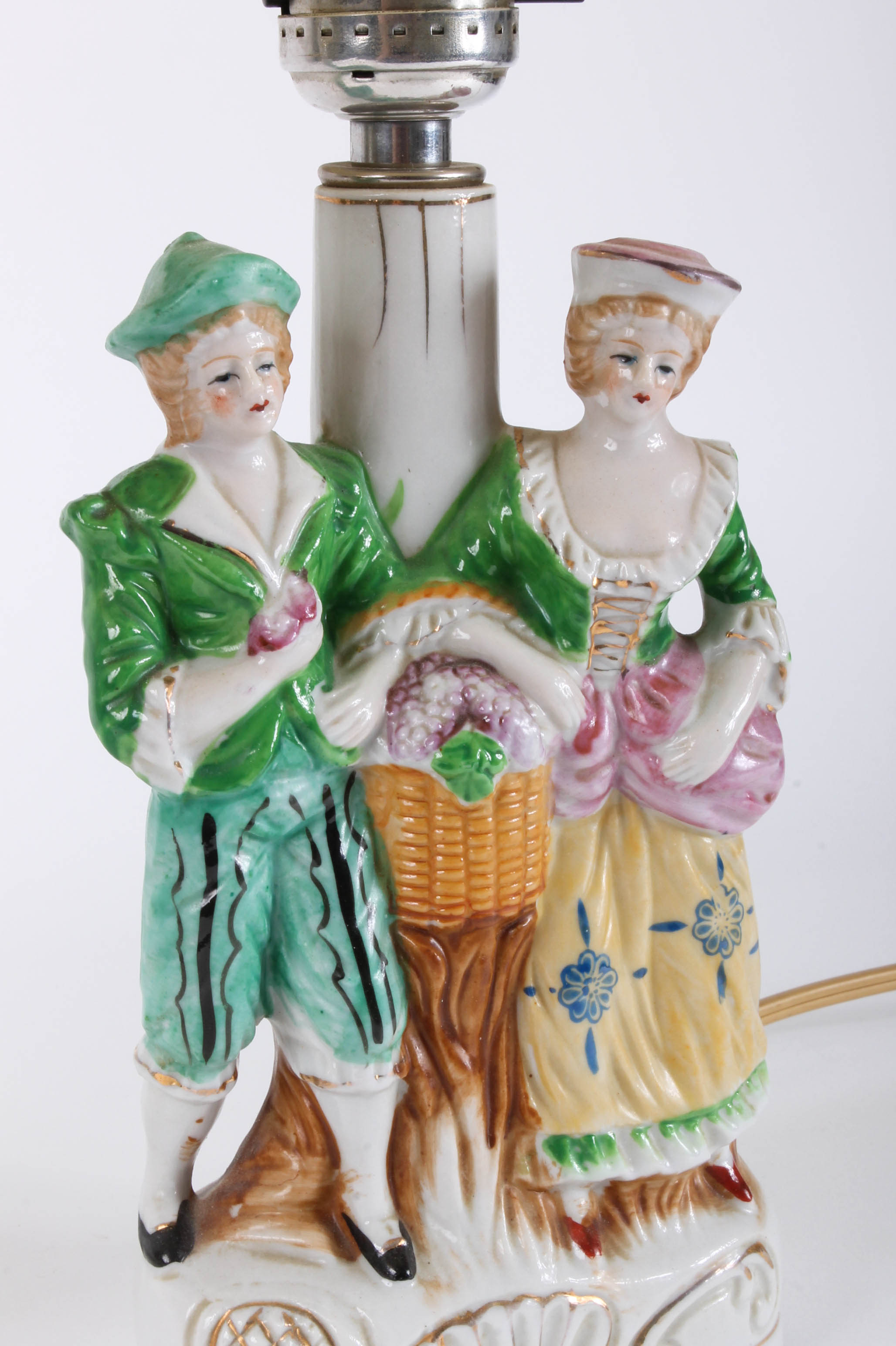 Pair of Japanese Figurine Table Lamps EBTH