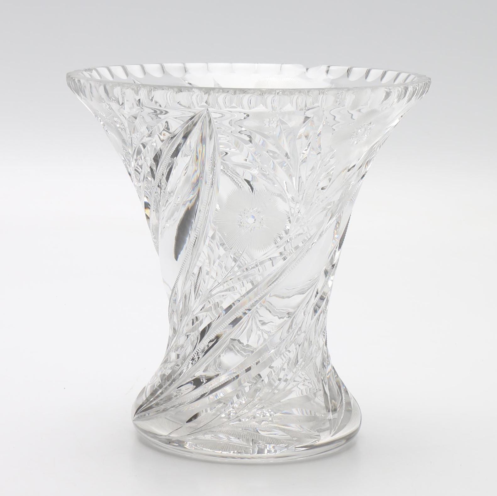 Cut Glass Crystal Vase EBTH