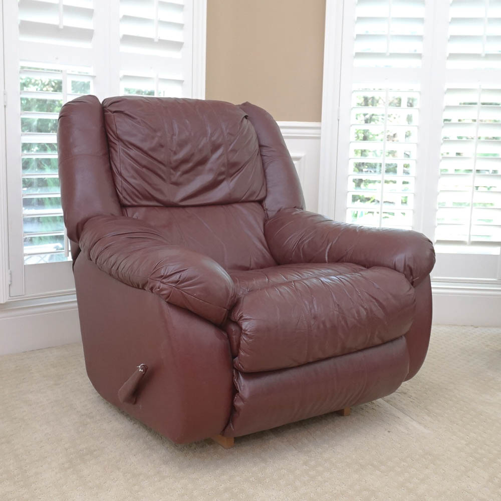 Burgundy Recliner by Action Industries EBTH