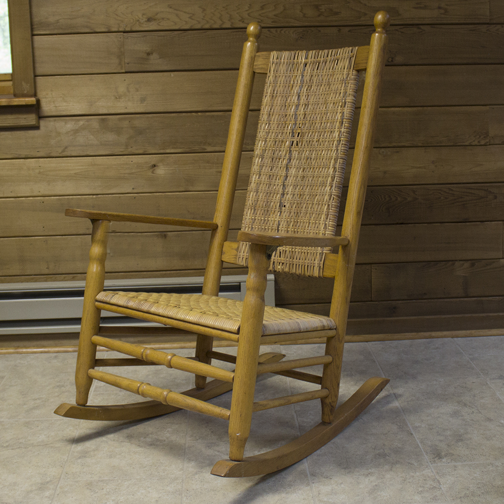 Carolina Rocker Oak and Cane Rocking Chair EBTH