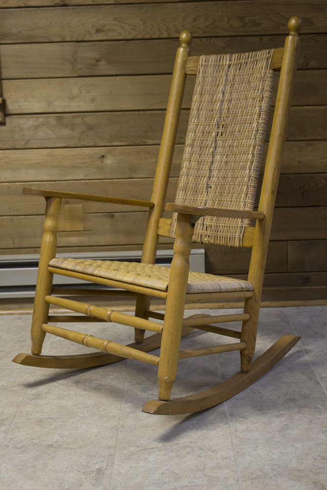 Carolina Rocker Oak and Cane Rocking Chair EBTH