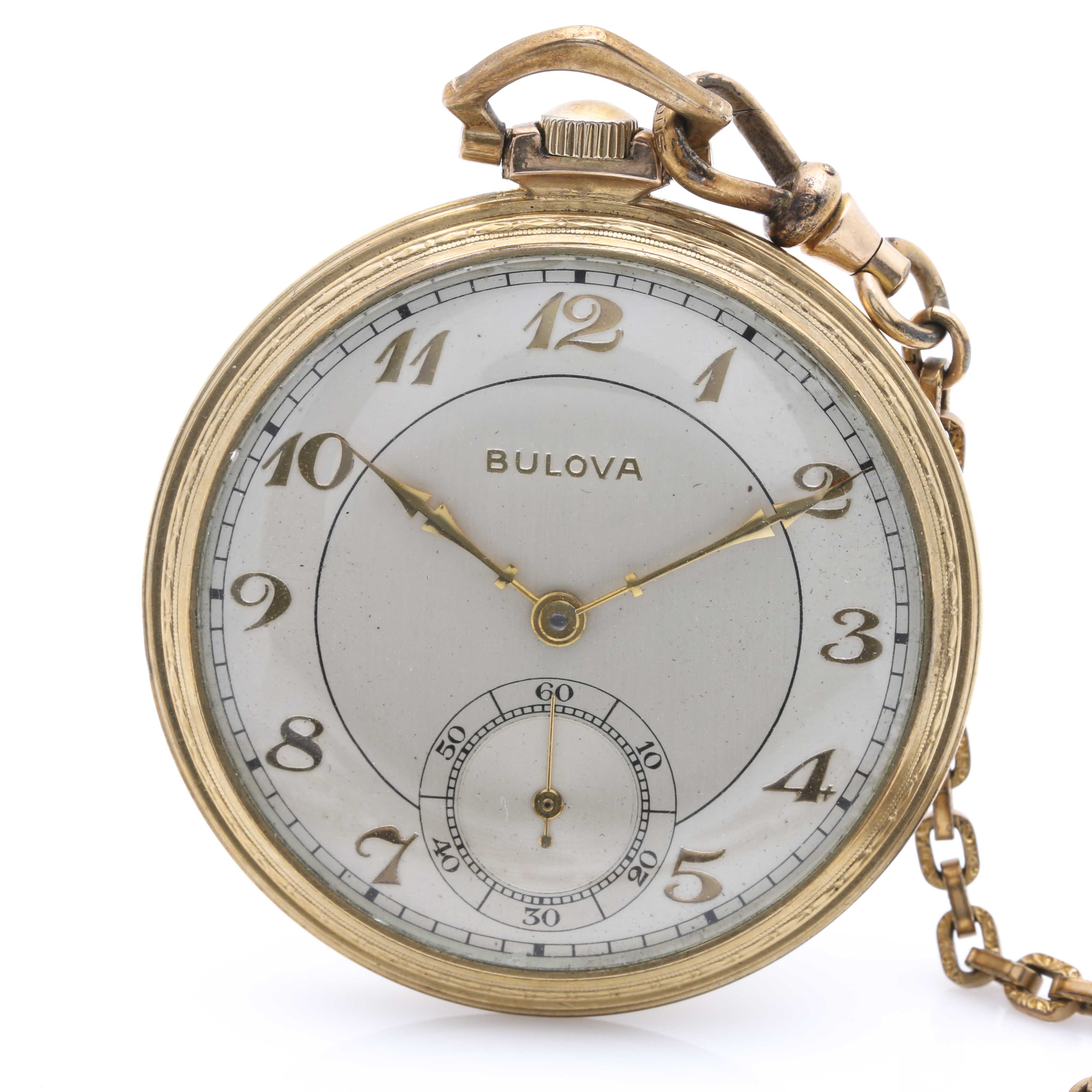 Gold Filled Bulova Pocket Watch and Knife EBTH