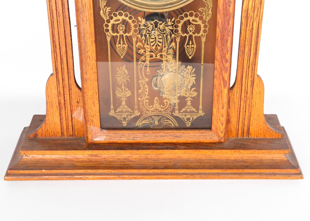 Antique Ingraham Eight Day Pendulum Mantel Clock EBTH