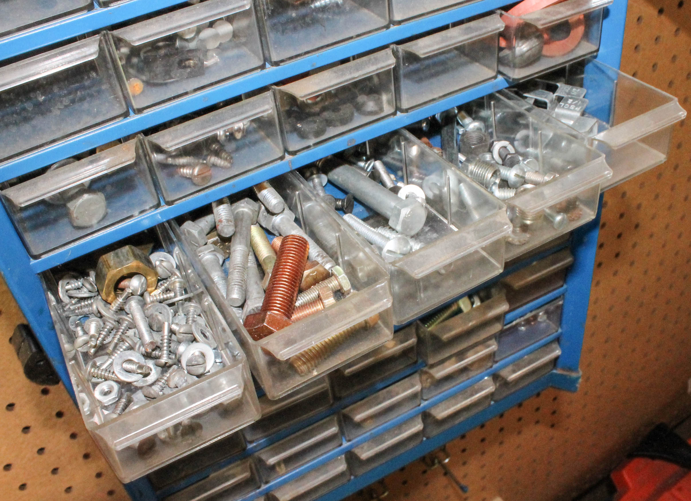 Storage Units with Collection of Fasteners and Supplies EBTH