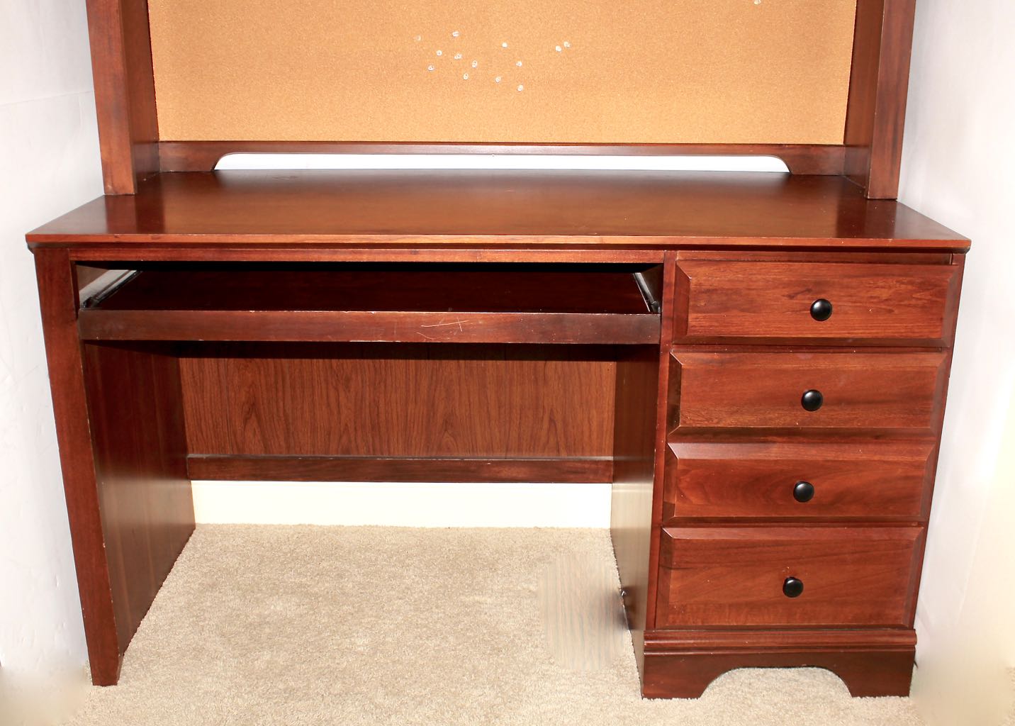 Vaughan Bassett Desk with Arch Top Bookshelf Hutch EBTH