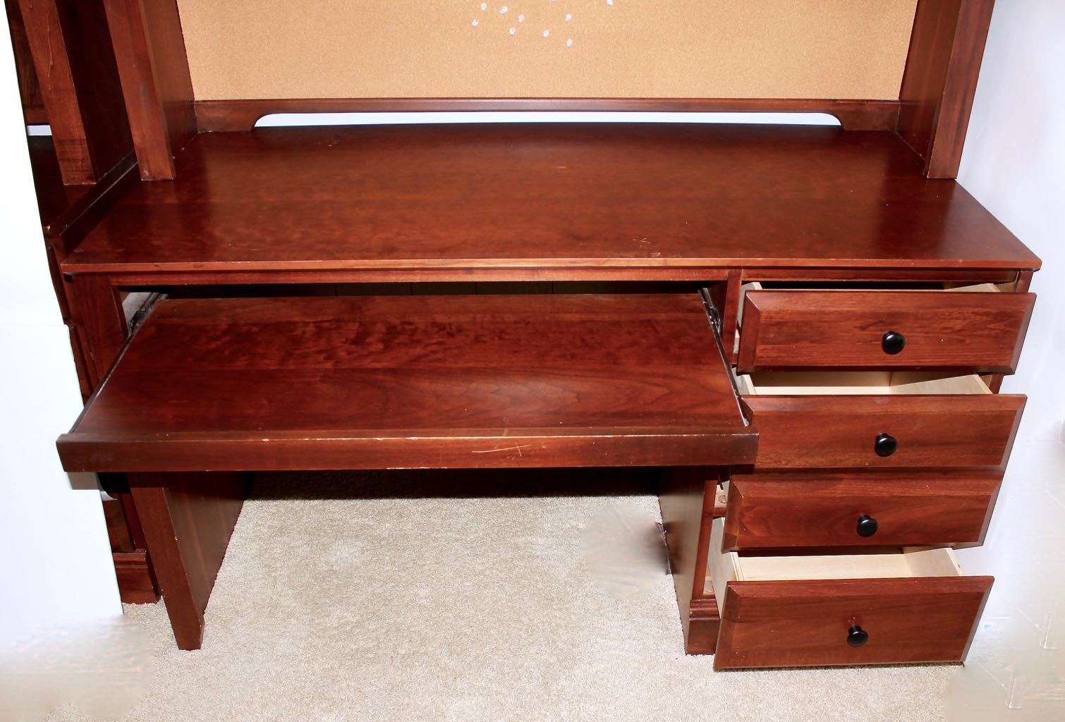 Vaughan Bassett Desk with Arch Top Bookshelf Hutch EBTH