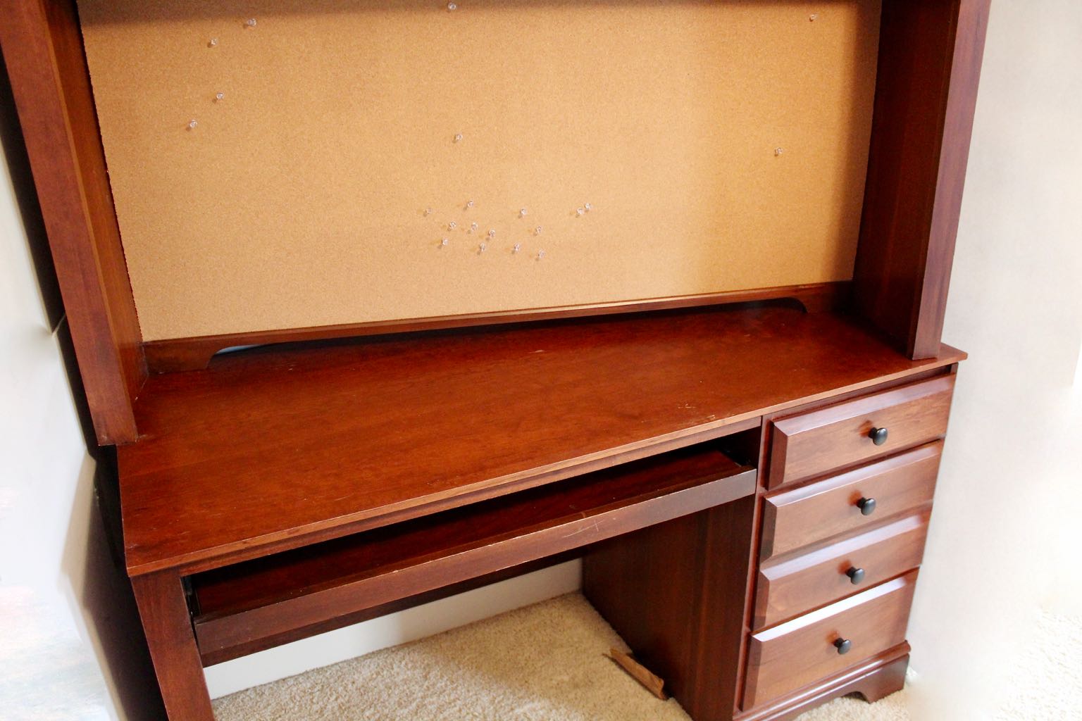 Vaughan Bassett Desk with Arch Top Bookshelf Hutch EBTH