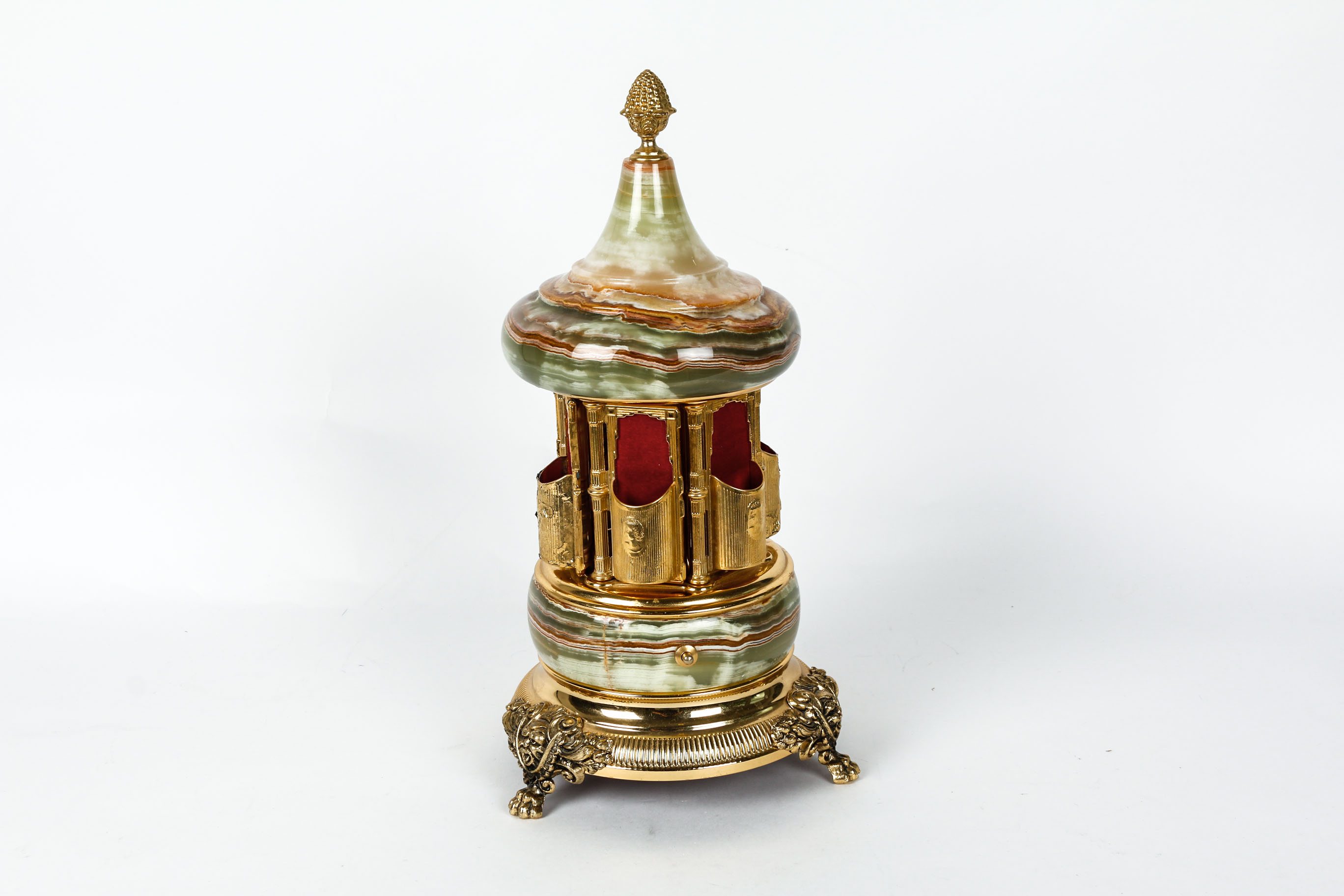 Vintage Marble Scandicci Firenze Brevettato Musical Lipstick Carousel