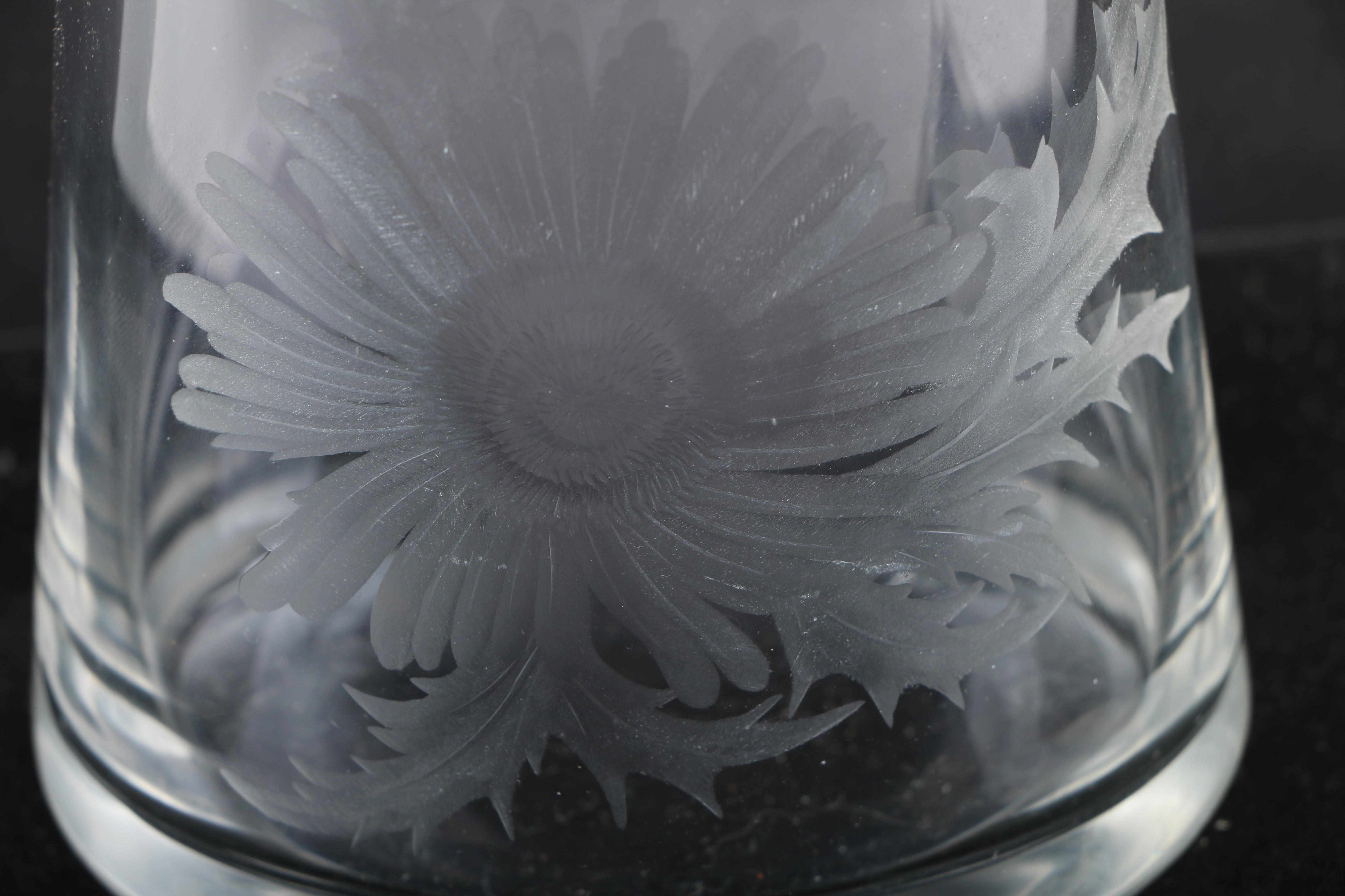 Frosted Glass and Silver Plate Pitcher EBTH
