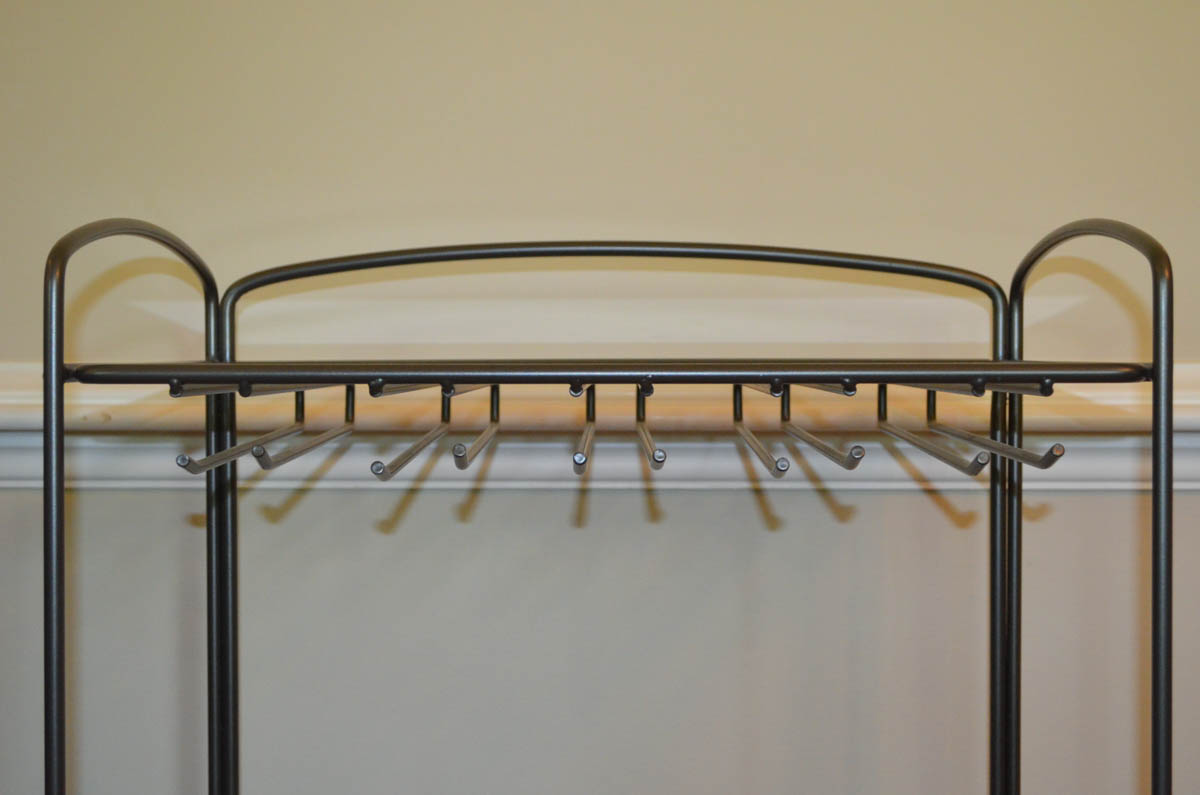 Metal and Glass Top Wine Rack EBTH