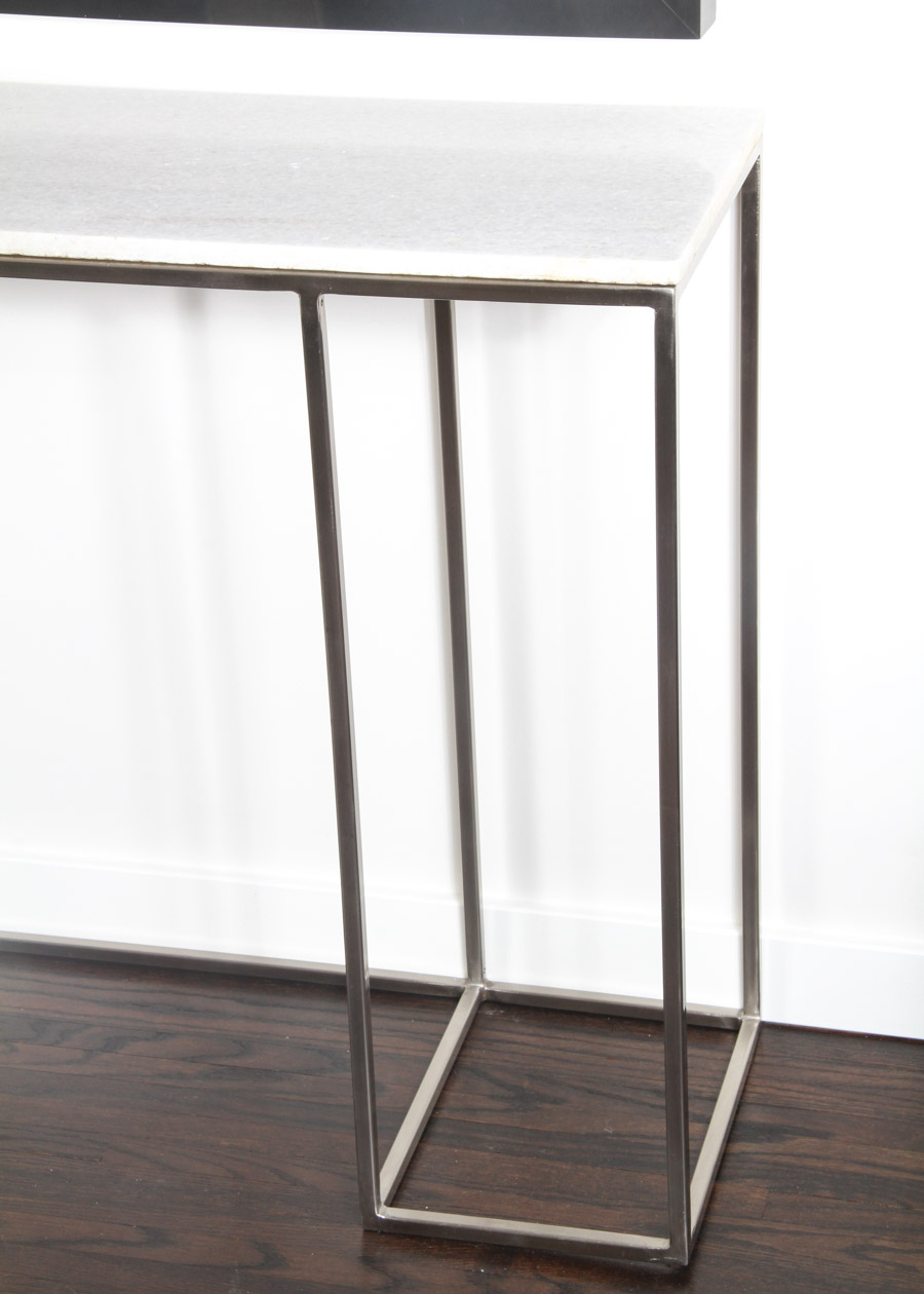 Console Table With Quartz Stone Top EBTH