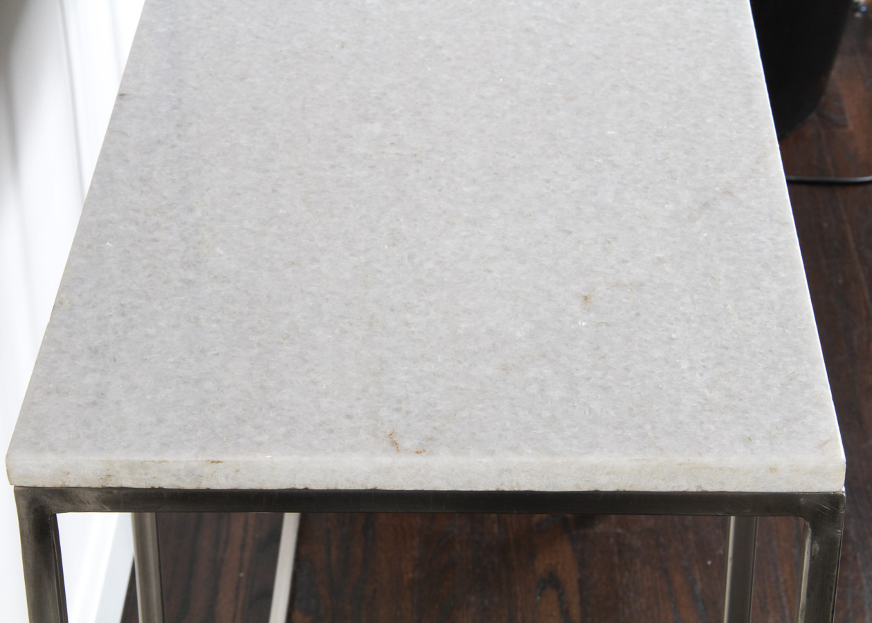 Console Table With Quartz Stone Top EBTH