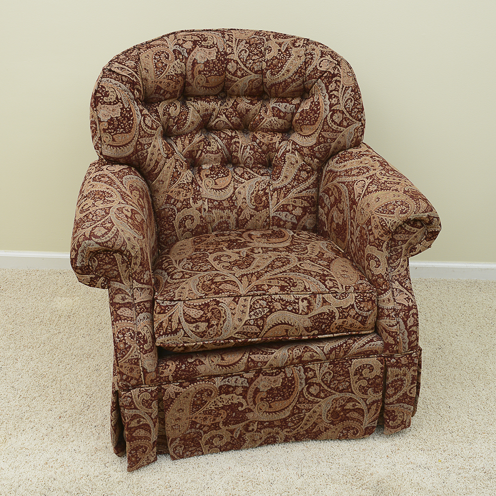 Upholstered Paisley Swivel Rocker by LaZBoy EBTH